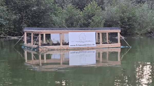 Petri Schutz System - Bepflanzte Schwimminsel zum Schutz unserer Fische gegen den Kormoran (Raubvogel - invasiv)