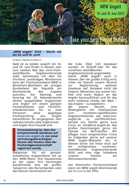 "NRW angelt" 2026 - Unser Verein SAV Wickrath ist wieder dabei!